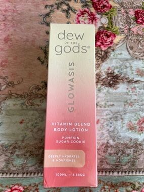 Dew Of The Gods|Glowasis-Pumpkin Sugar Cookie Vitamin Blend Body Lotion|NIB|3.38